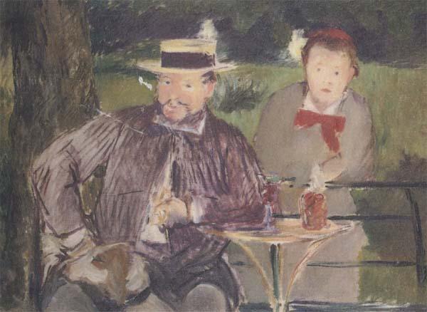Edouard Manet Portraits d'Ernest Hoschede et de sa fille Marthe (mk40) oil painting image
